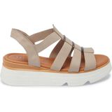 Tergan Bej Hakiki Deri Kadın Sandalet - K25Y1SN67870-Q5Q - Bej_Q5Q