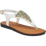 Tergan Beyaz Hakiki Deri Kadın Sandalet - K25Y1SN68218-U9Q - Beyaz_U9Q