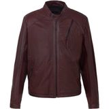 Tergan Bordo Hakiki Deri Erkek Hakiki Deri Mont - E22BDM310382-R4X - Bordo_R4X - 5XL