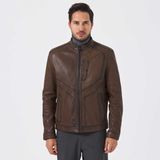 Tergan E23KDM310506-R2X Haki Hakiki Erkek Deri Mont