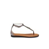 Tergan Gri Hakiki Deri Kadın Sandalet - K25Y1SN68217-L9N