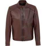 Tergan Kahve Hakiki Deri Erkek Hakiki Deri Mont - E22BDM310382-R4W - 5XL - Kahverengi_R4W