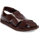 Tergan Kahve Hakiki Deri Erkek Sandalet - E24Y1SN56793-A24 - Kahverengi_A24