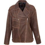 Tergan Kahve Hakiki Deri Kadın Hakiki Deri Mont - K24KDM320457-U4R - Kahverengi_U4R - 2XL