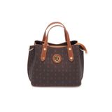 Tergan Kahve Print Kadın Omuz Çantası - S1WPR0000806-T4J