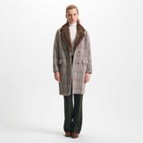 Tergan Kahve Tekstil-Kürk Kadın Kürk Kaban - K23KKM320415-U1S - Kahverengi_U1S - XL