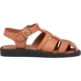Tergan Kahverengi Hakiki Deri Kadın Sandalet - K25Y1SN68106-K68 - Kahverengi_K68