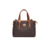 Tergan Kahverengi Print Kadın Omuz Çantası - S1WPR0000808-T4J