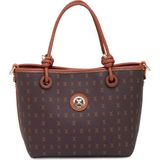 Tergan Kahverengi Print Kadın Omuz Çantası - S26Y1PR09193-T4J - Kahverengi_T4J
