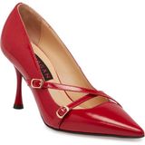 Tergan Kırmızı Hakiki Rugan Deri Kadın Stiletto - K24S1AY67513-D02 - Kırmızı-D02