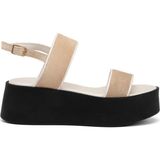 Tergan Krem Hakiki Süet Deri Kadın Sandalet - K26Y1SN68588-U6P - Krem_U6P