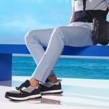 Tergan Lacivert Deri - Tekstil Erkek Sneaker - E24I1AY56714-D44 - Lacivert-D44