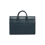 Tergan Lacivert Deri Unisex Evrak Çantası, 36x26x6 cm