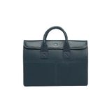 Tergan Lacivert Deri Unisex Evrak Çantası, 36x26x6 cm