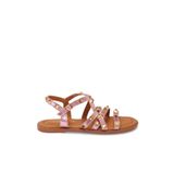 Tergan Pembe Hakiki Deri Kadın Sandalet - K25Y1SN67778-J91