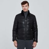 Tergan Siyah Hakiki Deri Erkek Hakiki Deri Mont - E23BDM310466-Q3H - Siyah_Q3H - 5XL