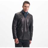 Tergan Siyah Hakiki Deri Erkek Hakiki Deri Mont - E23KDM310524-Q4O - Siyah_Q4O - 4XL