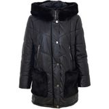 Tergan Siyah Hakiki Deri Kadın Hakiki Deri Kaban - K23KDM320374-Q3H - Siyah_Q3H - 4XL