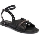 Tergan Siyah Hakiki Deri Kadın Sandalet - K25Y1SN67783-A23 - Siyah_A23