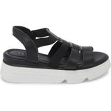 Tergan Siyah Hakiki Deri Kadın Sandalet - K25Y1SN67870-A23 - Siyah_A23