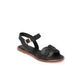 Tergan Siyah Hakiki Deri Kadın Sandalet - K25Y1SN67885-A23
