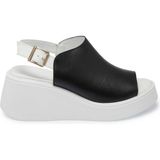 Tergan Siyah Hakiki Deri Kadın Sandalet - K25Y1SN67890-A23 - Siyah_A23