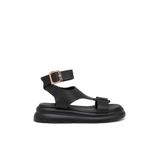 Tergan Siyah Hakiki Deri Kadın Sandalet - K25Y1SN67991-A23