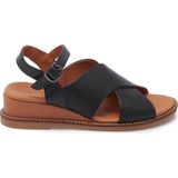 Tergan Siyah Hakiki Deri Kadın Sandalet - K25Y1SN68056-A23 - Siyah_A23