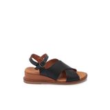Tergan Siyah Hakiki Deri Kadın Sandalet - K25Y1SN68056-A23