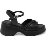 Tergan Siyah Hakiki Deri Kadın Sandalet - K25Y1SN68057-A23 - Siyah_A23
