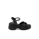 Tergan Siyah Hakiki Deri Kadın Sandalet - K25Y1SN68057-A23