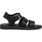 Tergan Siyah Hakiki Deri Kadın Sandalet - K25Y1SN68107-A23 - Siyah_A23