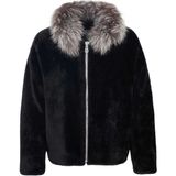 Tergan Siyah Tekstil Kadın Kürk Mont - K23KKM320373-R32 - Siyah_R32 - 4XL
