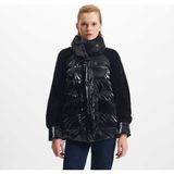 Tergan Siyah Tekstil-Kürk Kadın Deri Mont - K23IKM320365-R8X - Siyah_R8X - 2XL