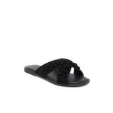 Tergan Siyah Vegan-Tekstil Kadın Terlik - -D62 K24Y1TR67082
