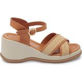 Tergan Taba Hasır - Deri Kadın Sandalet - K25Y1SN68055-A29 - Taba_A29