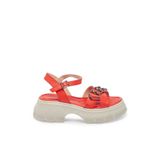 Tergan Turuncu Hakiki Deri Kadın Sandalet - K24Y1SN67155-J76