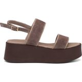 Tergan Vizon Hakiki Süet Deri Kadın Sandalet - K26Y1SN68588-A02