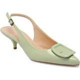 Tergan Yeşil Hakiki Rugan Deri Kadın Stiletto - K24I1AY67191-B8R - Yeşil-B8R