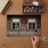 Terk Edilmiş Eski Ev Tasarımı 240 Parça Ahşap Puzzle Ahşap Kutuda MP01149