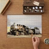 Terk Edilmiş Tren Tasarımı 240 Parça Ahşap Puzzle Ahşap Kutuda MP10498