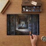 Terk Edilmiş Uzun Boş Koridor Tasarımı 240 Parça Ahşap Puzzle Ahşap Kutuda MP01130