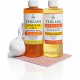 Terlans Doğal Ahşap Cila Seti Ağartılmış ŞEFFAF GOMALAK & KETEN YAĞI 250 ml