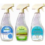 Terlans Ev Temizlik Seti 3 X 500 ml Banyo Duşakabin Halı Koltuk Temizleyici Çok Amaçlı Leke Sökücü Camsil + Mikrofiber Bez