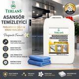 Terlans Parfümlü Asansör Temizleyici 5 Litre Limon Kokusuyla Paslanmaz Çelik ve Krom Parlatıcı