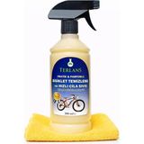 Terlans Parfümlü Bisiklet Temizleyici & Hızlı Cila 500 ml + Mikrofiber Bez / Organik Kir Giderici, Parlak Yüzey ve Koruma / Bike Cleaner & Polish