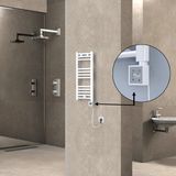 Terma Haiti Elektrikli Havlupan 300X700 Düz Krom (Ktx3 Termostat) 200 Watt Spiral Kablolu - 30 x 70