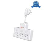Termal Akım Korumalı 3 Lü Duvar Tipi Priz 1X Usb 2X Type-C Çıkışlı Grup Priz Çoğaltıcı (3500W)
