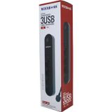 TERMAL AKIM KORUMALI 4LÜ PRİZ 3XUSB 2MT ANAHTARLI UZATMA KABLO SİYAH 10A - 2500W-Findit