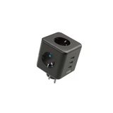 Termal Akım Korumalı Isıya Dayanıklı 3’lü Duvar Tipi Priz 3X Usb 1x Type-c